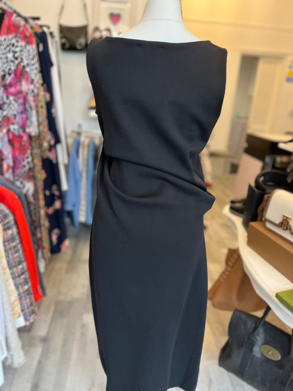 Pre Loved Jil Sander Asymmetrically Draped Dress UK10