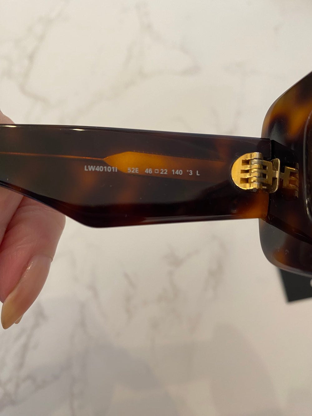 Pre Loved Loewe Square Tortoishell Anagram sunglasses (as new)
