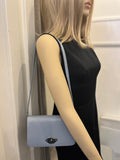 Pre Loved Mulberry Lana Wallet on Strap in Poplin Blue (new)