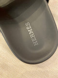 Hermes Black Leather Chypre Sandals uk1 (new)