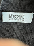 Moschino Cheap & Chic Pearl Buttons Black Knit Coat UK 14