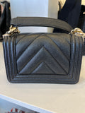 Preloved Chanel Mini Chevron Boy Bag (pristine)