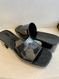 Pre Loved Gucci Rubber Logo Platform Slides UK 6 (excellent)