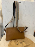 Pre Loved Burberry Leather Crossbody Messenger Bag
