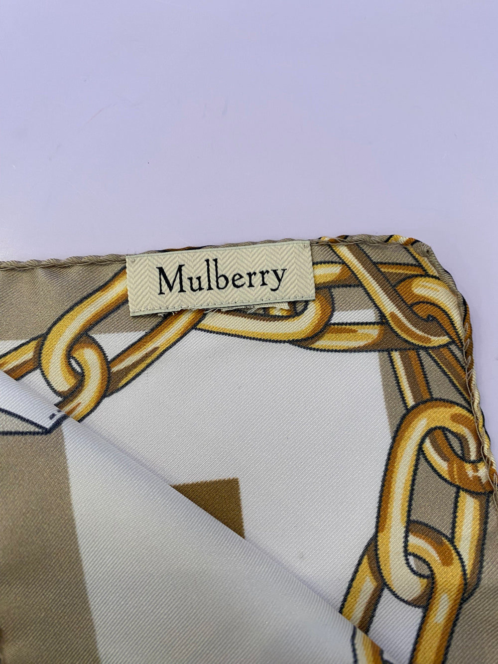 Pre Loved Mulberry Bayswater Silk Twill Scarf