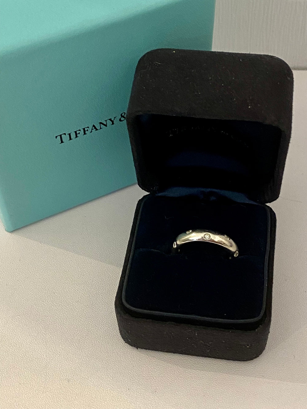 Preloved Tiffany & Co Platinum & Diamond Wedding Band