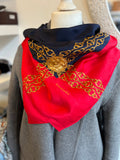 Chanel Vintage Chain Silk Scarf