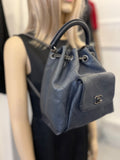 Pre Loved Chanel Calfskin Navy Bucket Backpack Bag