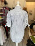 Pre Loved Victoria Beckham Striped Shirt Bow Tied Sleeves