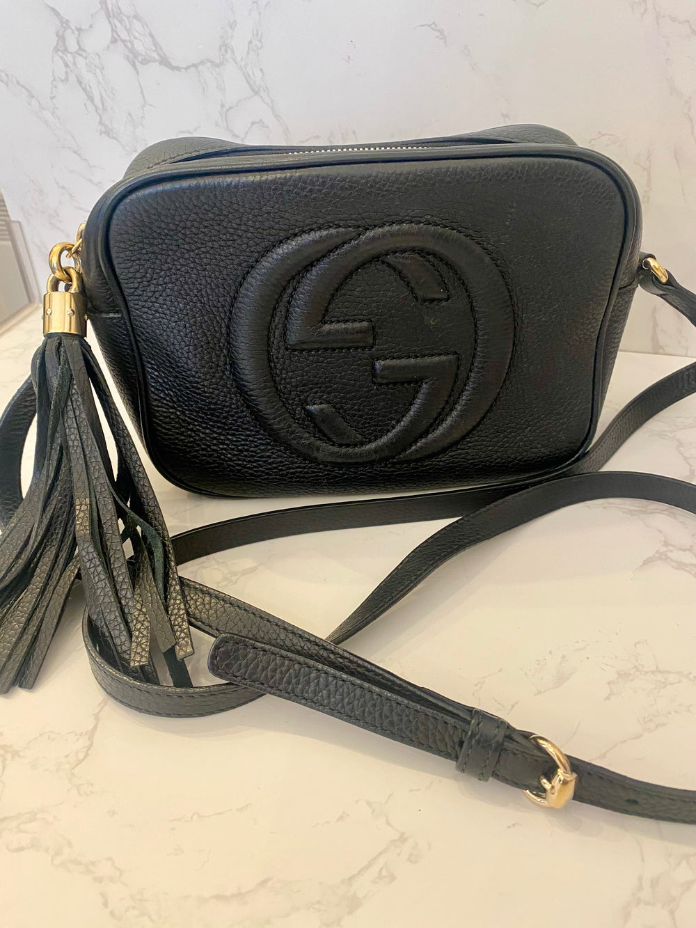 Pre Loved Gucci Black Soho Disco Crossbody Bag