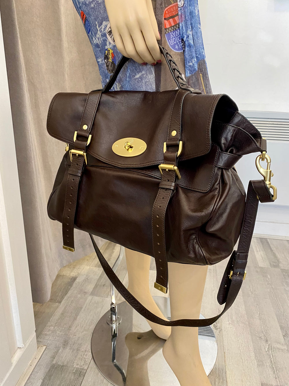 Pre Loved Mulberry Alexa in Chocolate Brown