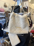 Chanel 22 in Cream Shearling (new)
