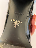 Pre Loved Prada Tronchette Black Patent Ankle boots UK 3 (excellent)