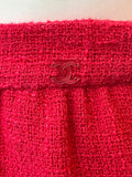 Pre Loved Chanel Deep Pink Boucle Skirt size FR38 UK 10