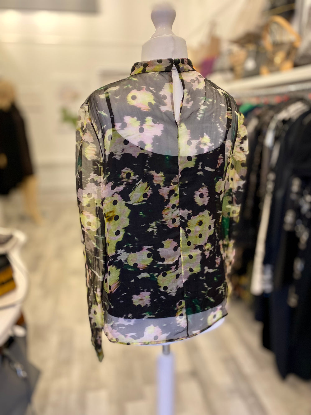 Pre Loved Erdem Silk Floral Blouse uk14 (excellent)