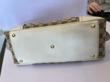 Pre Loved Gucci Vintage Princy Bag in GG Monogram Canvas with Leather Handles