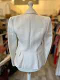 Pre Loved Balmain Double Breasted Cream Blazer size 34 fits UK 6