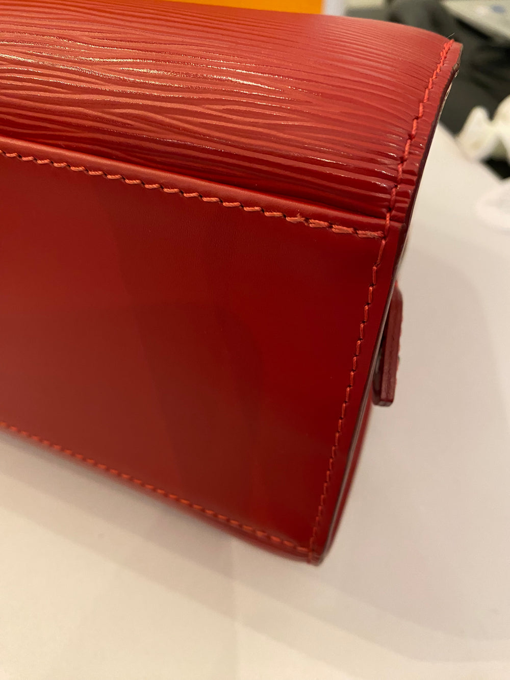 Louis Vuitton Pont Neuf PM Red EPI Leather Satchel