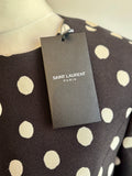 Pre Loved Saint Laurent Polka Dot Mini Dress UK 8 (new)