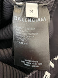 Pre Loved Balenciaga Black & White Ribbed Logo Dress size M