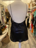 Pre Loved Yves Saint Laurent Black Shimmer Strappy Top fits uk8 (new)