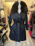 Pre Loved Louis Vuitton Coat with Fur Collar UK 8