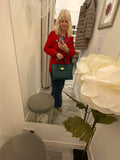 Mulberry Bayswater with Strap in Ocean Green Grained Leather