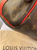 Pre Loved Louis Vuitton Monogram Keepall 50 With Red Leather Trim (excellent)