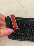 Pre Loved Christian Louboutin Black Spike purse/cardholder (excellent)