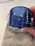 Pre Loved Dior Blue Resin & Crystal Cuff
