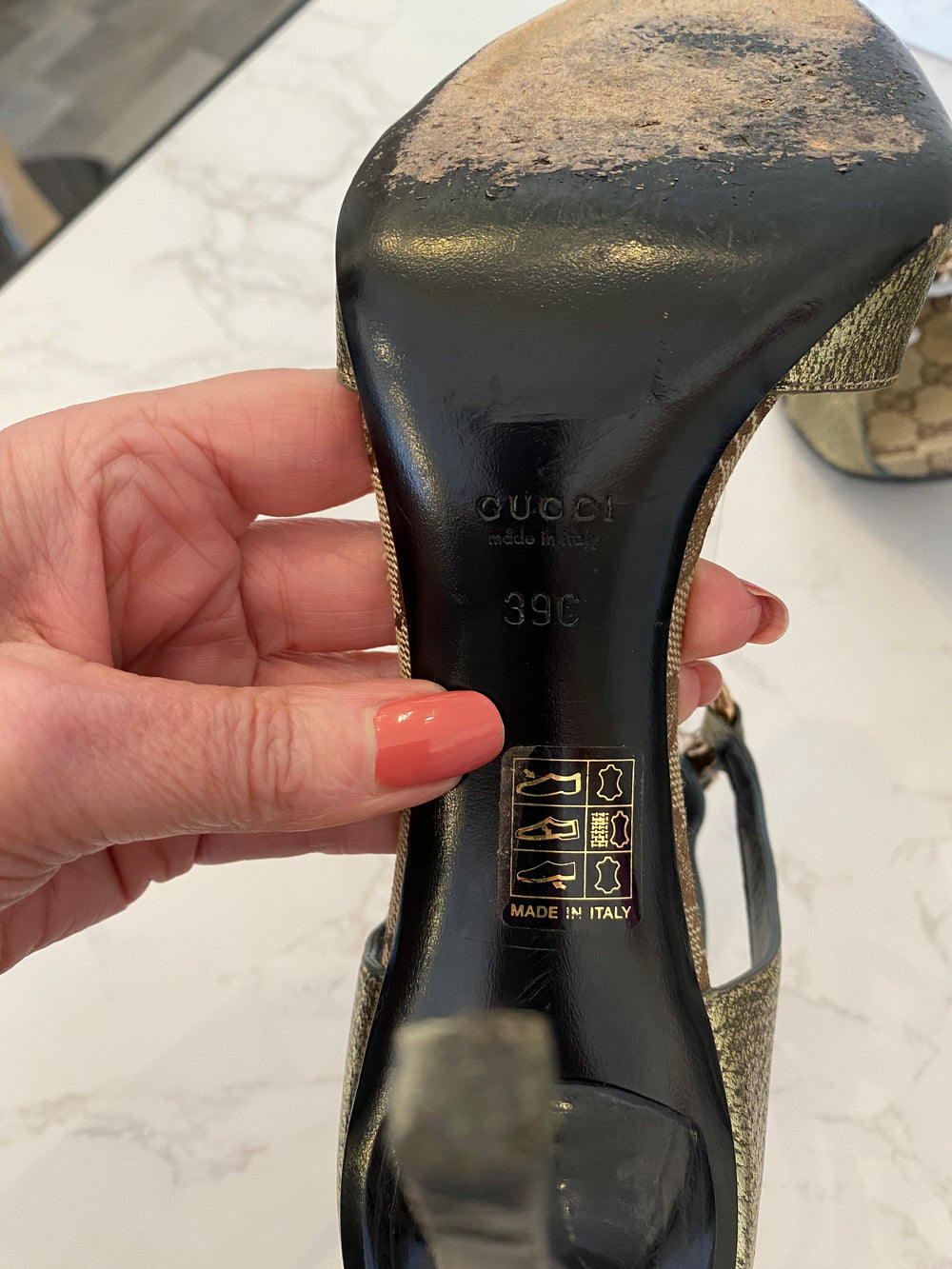 Pre Loved Gucci 2004 Tom Ford Dragon GG Heels UK6
