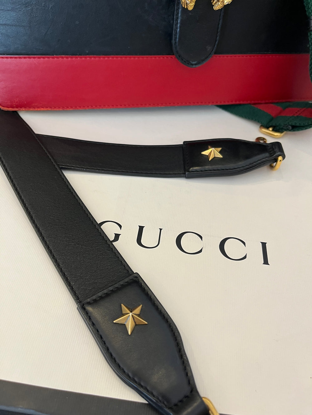 Pre Loved Gucci Tricolour Large Dionysus Bamboo Top Handle