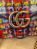 Pre Loved Gucci Marmont Flap Tweed Shoulder/Crossbody (excellent)