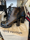 Louis Vuitton Star Trail Ankle Boots Black Leather & Monogram UK 7 (new)