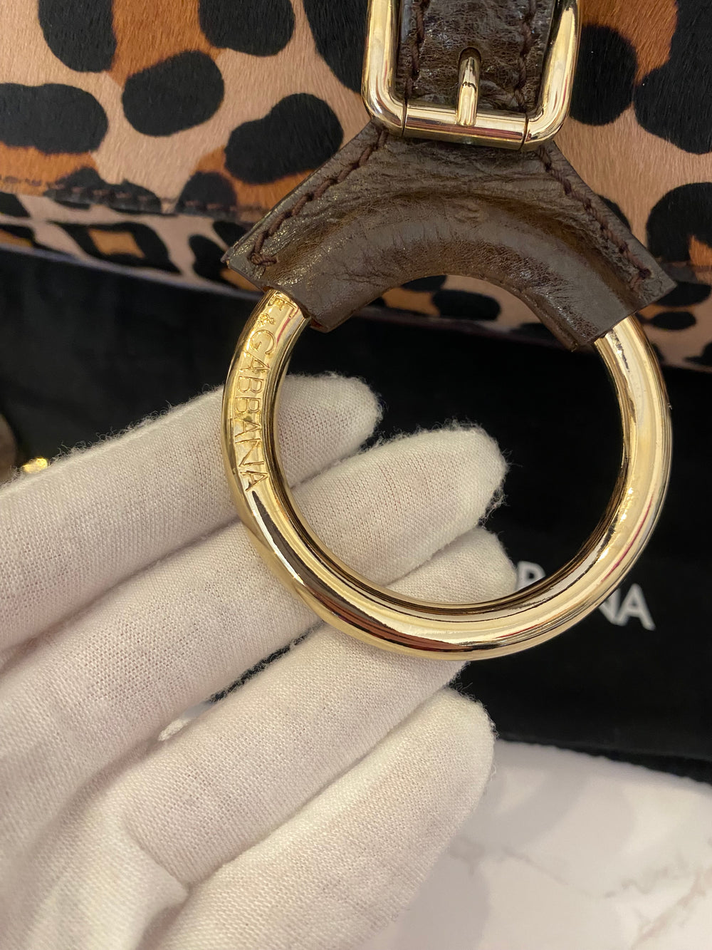 Pre Loved Vintage Dolce & Gabbana Leopard Baguette (excellent)
