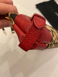 Pre Loved Vintage  Dolce & Gabbana Red Leather and Leopard Canvas Pochette