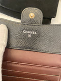 Pre Loved Chanel Classic Small Flap Wallet in Black Caviar Leather (excellent)