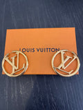 Pre Loved  Louis Vuitton LV Gold Tone Hoop Earrings (reserved until Tuesday)
