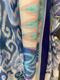 Pre Loved Zimmerman Glassy Ruffle Sleeveless Cotton & Silk Blue Dress Size 2 UK 12