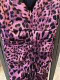 Dolce & Gabbana Purple Leopard Silk Dress IT 42 (UK 8)
