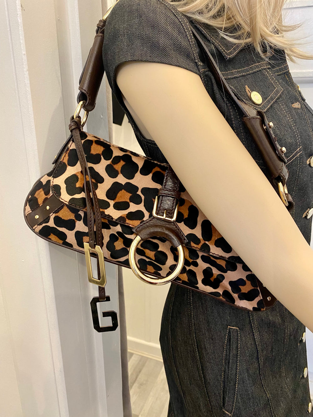 Pre Loved Vintage Dolce & Gabbana Leopard Baguette (excellent)