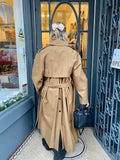 Pre Loved Isabel Marant Bronze Trench Coat Jepson Virgin Wool Size 34 (Oversized)