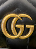 Pre Loved Gucci Marmont Shoulder Bag in Black