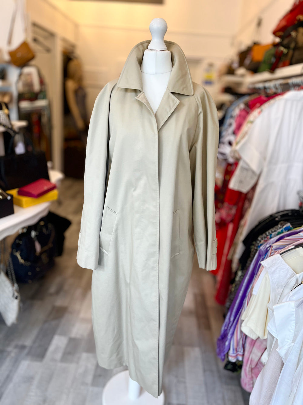 Pre Loved Aquascutum Beige Trench Coat Size UK10 (Fits up to a size 12)