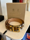 Burberry House Check Canvas and Leather Belt