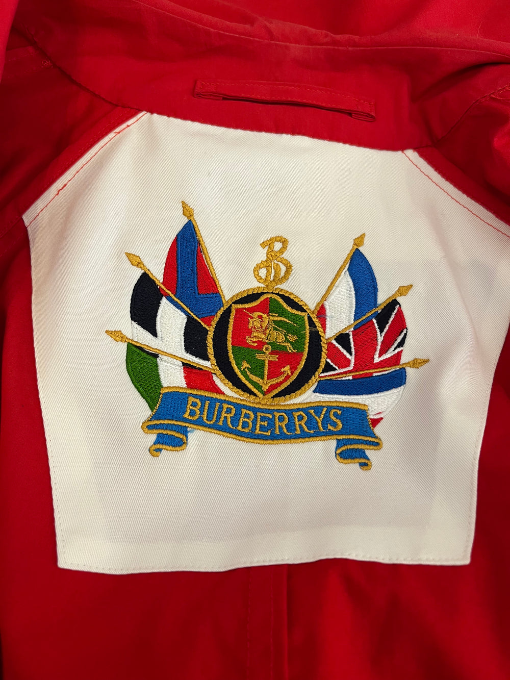 Pre Loved Burberry Red Trench Coat UK12