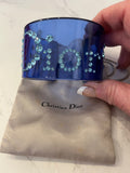 Pre Loved Dior Blue Resin & Crystal Cuff