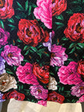 Pre Loved Escada Silhouette Rose Print Dress size uk10 (pristine)