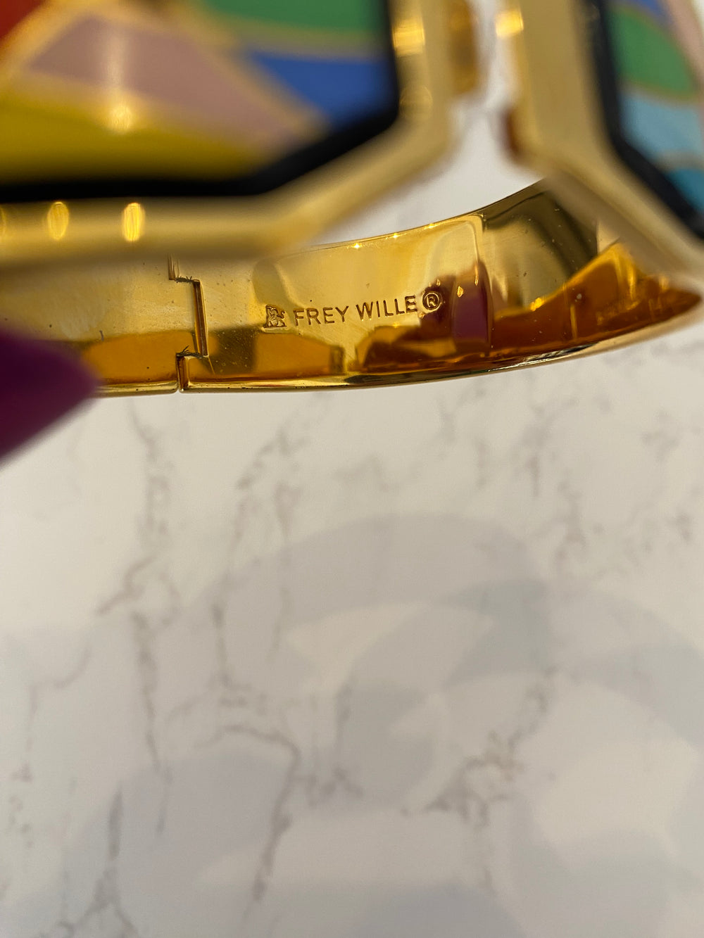 Pre Loved Frey Wille Multi Enamel Bangle M