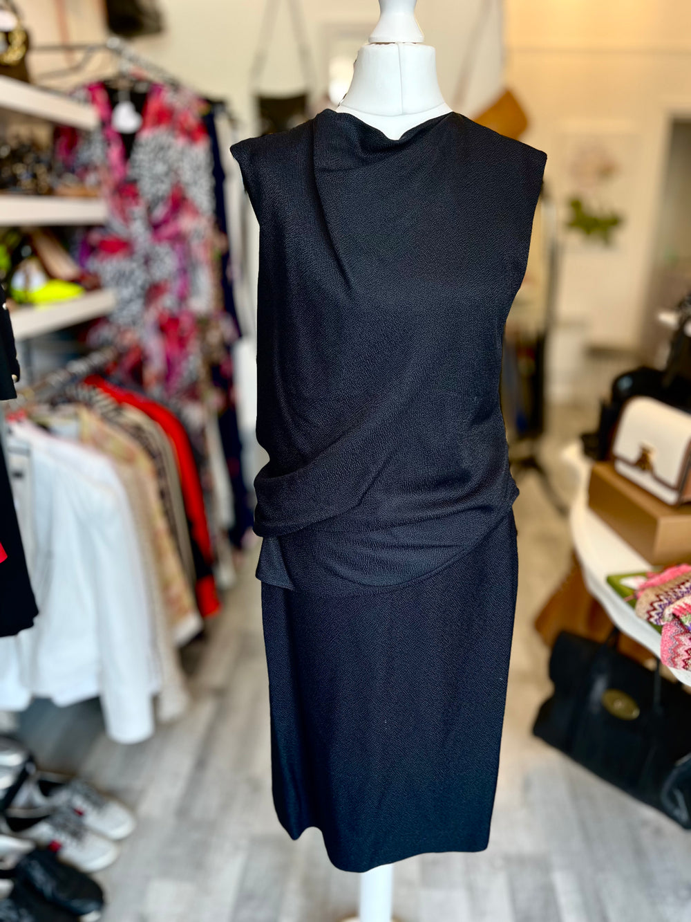 Pre Loved Derek Lam Asymmetrically Draped Dress UK10